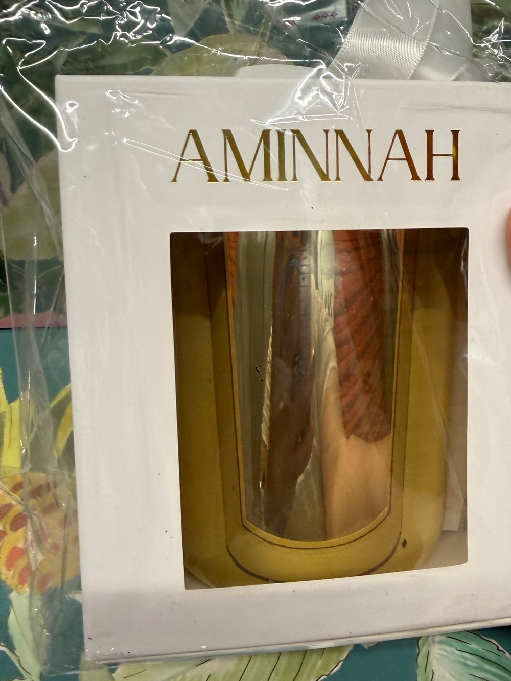 Aminnah large Candle Co. Lemon Scented Candle – Gold Vessel Gift Box | NWT
